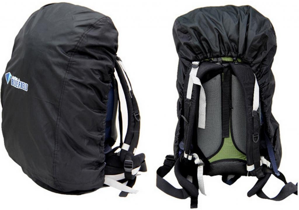 BlueField Outdoor Backpack Rain Cover Bag for Hiking Camping Water-Resistant Color Black Size S, Hiking Daypacks