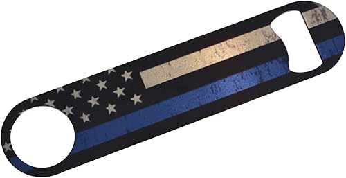 Abrebotellas de velocidad para oficial de policía de línea azul fina, regalo resistente, aplicación de la ley, bandera Blue Lives Matter