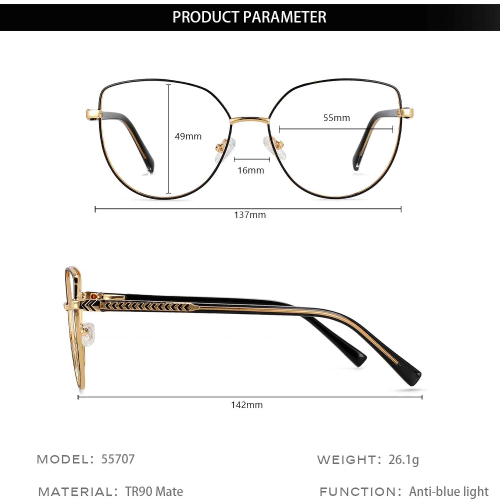 Gafas de Metal para Mujer de Moda