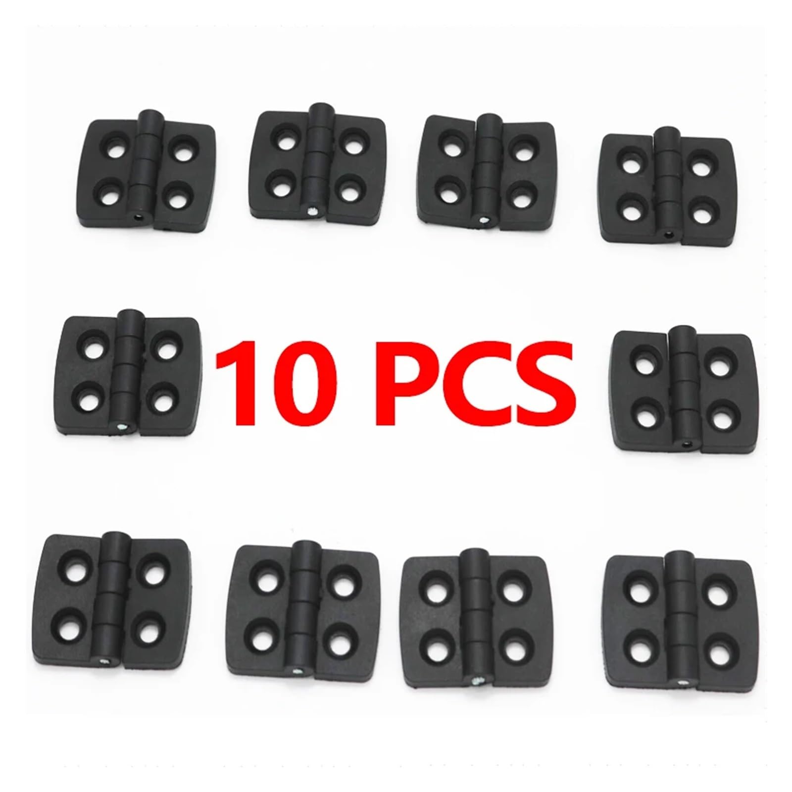 10pc Nylon Small Hinge Black Plastic Door Bearing Distribution Box Cabinet Door Industrial Box(40x30)