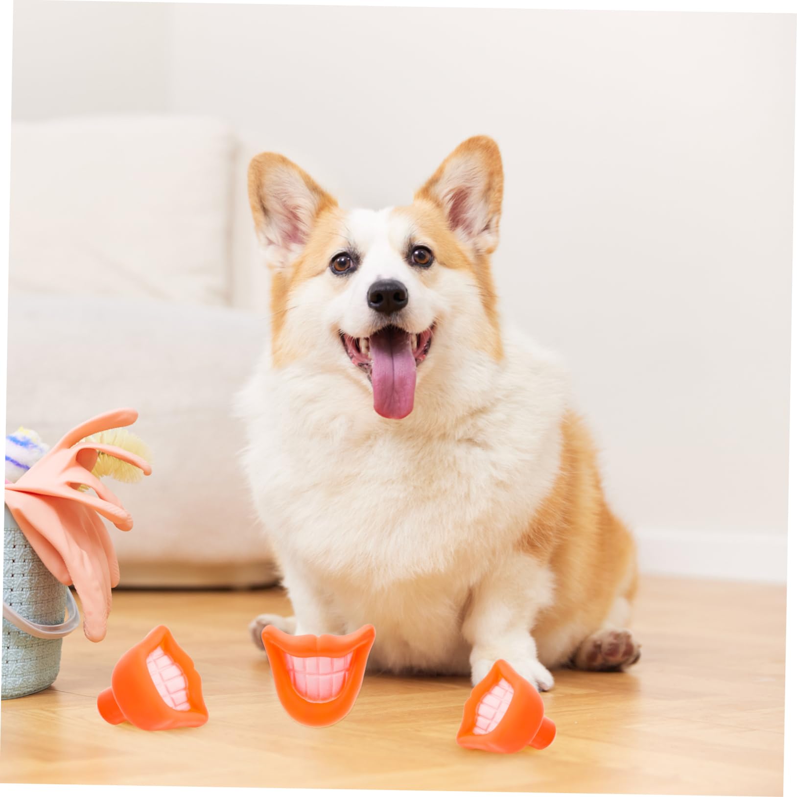 SUPVOX Mouth Shaped Dog Plaything 3 Pack Interactive Chewing Puppy for Exercise and Mental Stimulation Pet Accessory - Image 3