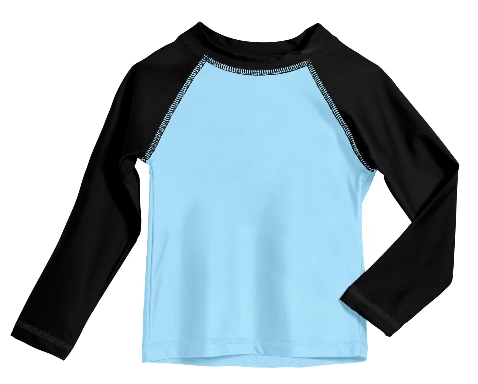 Long Sleeve Rashguard for Boys, UPF 50+ Color Block Solid by City Threads