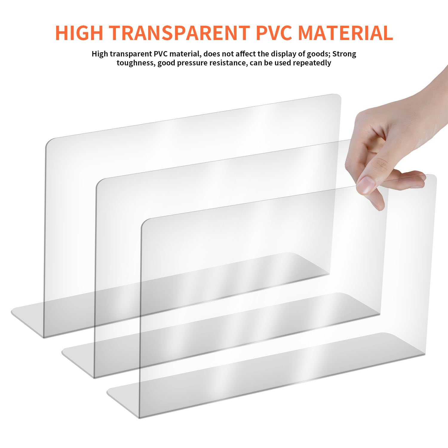 Separadores Estanterías Baldas Estantes Divisores PVC Transparente 10 Piezas Organizador Armario