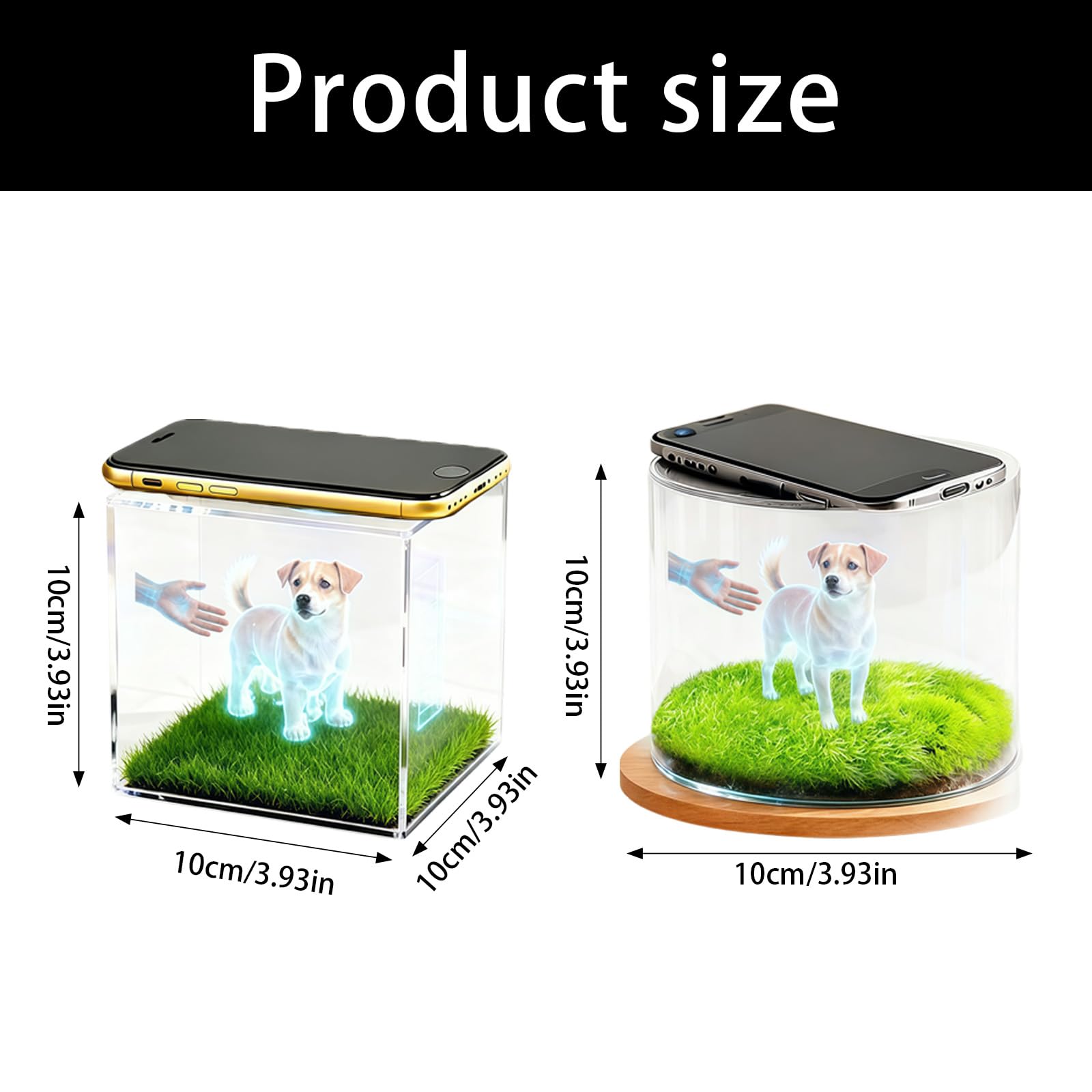 Proiezione ologrammi Scatola commemorativa per Animali Domestici con Immagini 3D Casa Digitale per Amanti Cani e Gatti Ricordi simpatia Regalo Proiezione da Smartphone Ricordi Animali