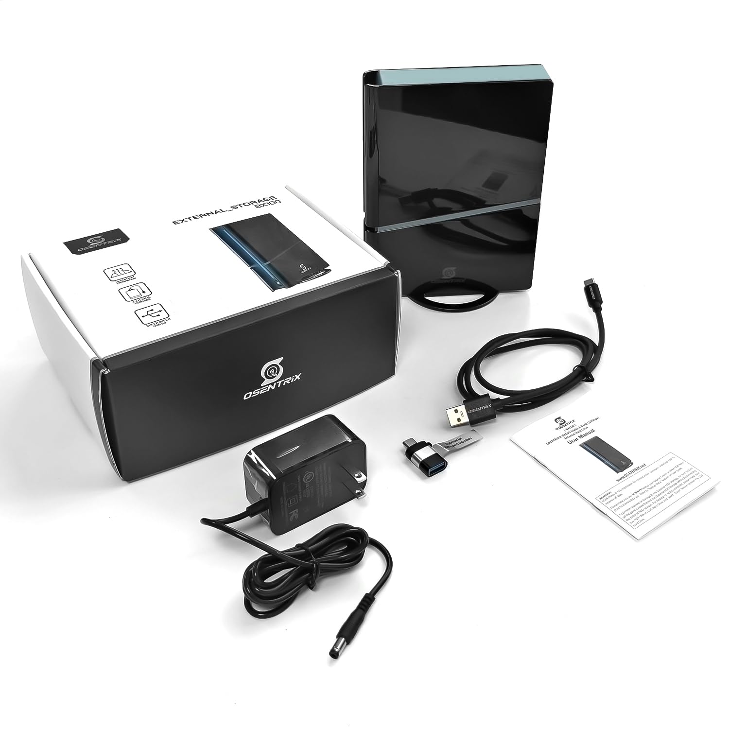 BX100 - Disco duro externo USB 3.2 Gen 2 USB-C de 10 TB para PC de escritorio o portátil Windows o MacOS