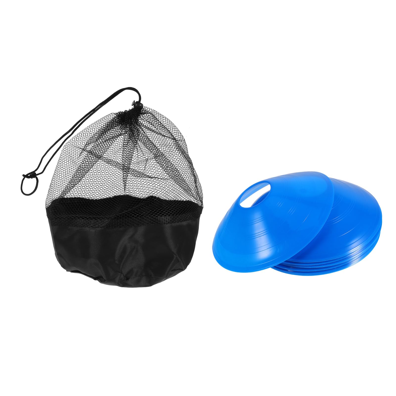 KOMBIUDA 20Pcs Soccer Training Discs Agility Markers for Football Basketball Drills Durable Plastic with Mesh Bag for Sports Events