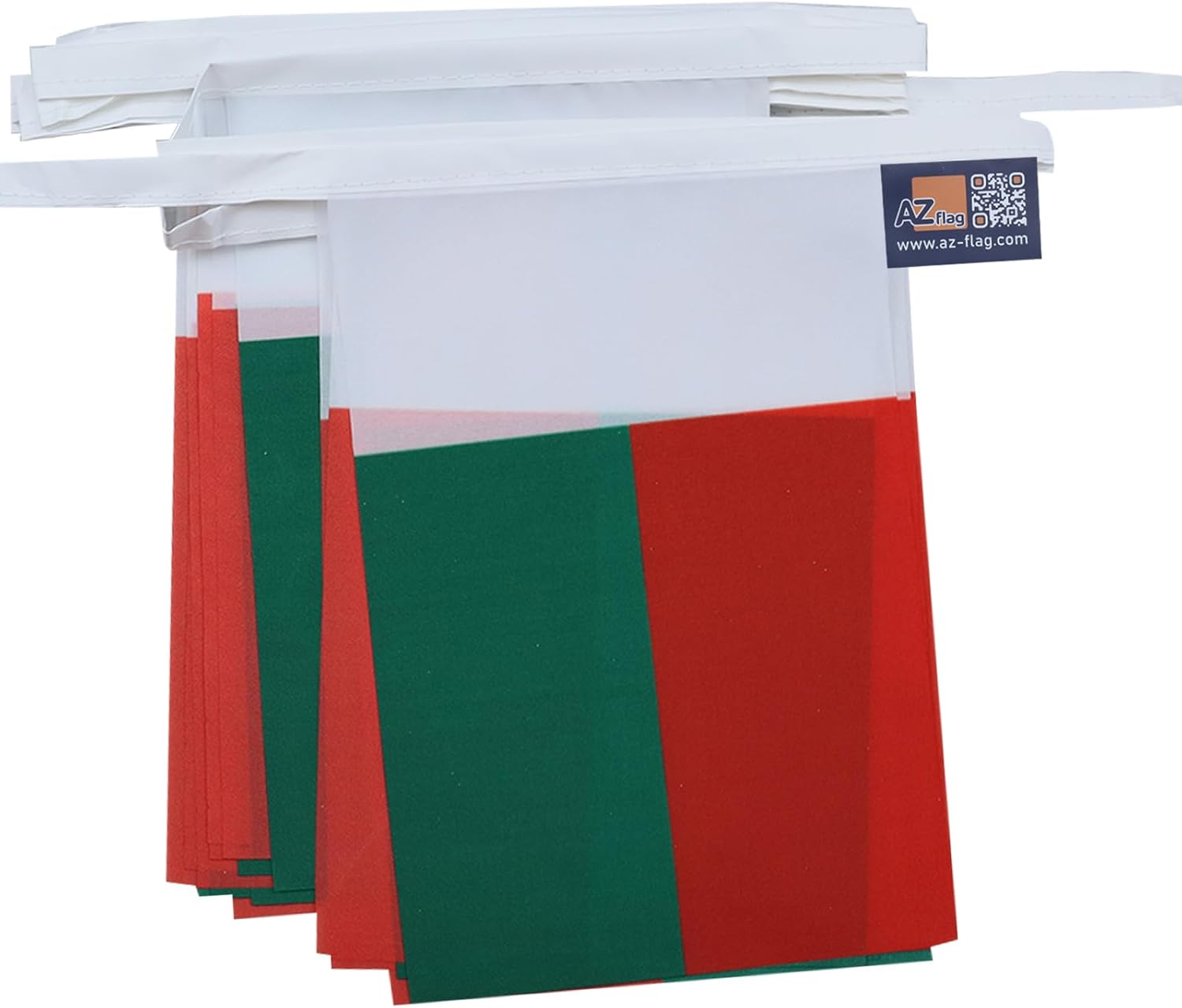 AZ FLAG Madagascar 12 meters BUNTING Flag 20 flags 18'' x 12'' - Madagascan STRING flags 30 x 45 cm