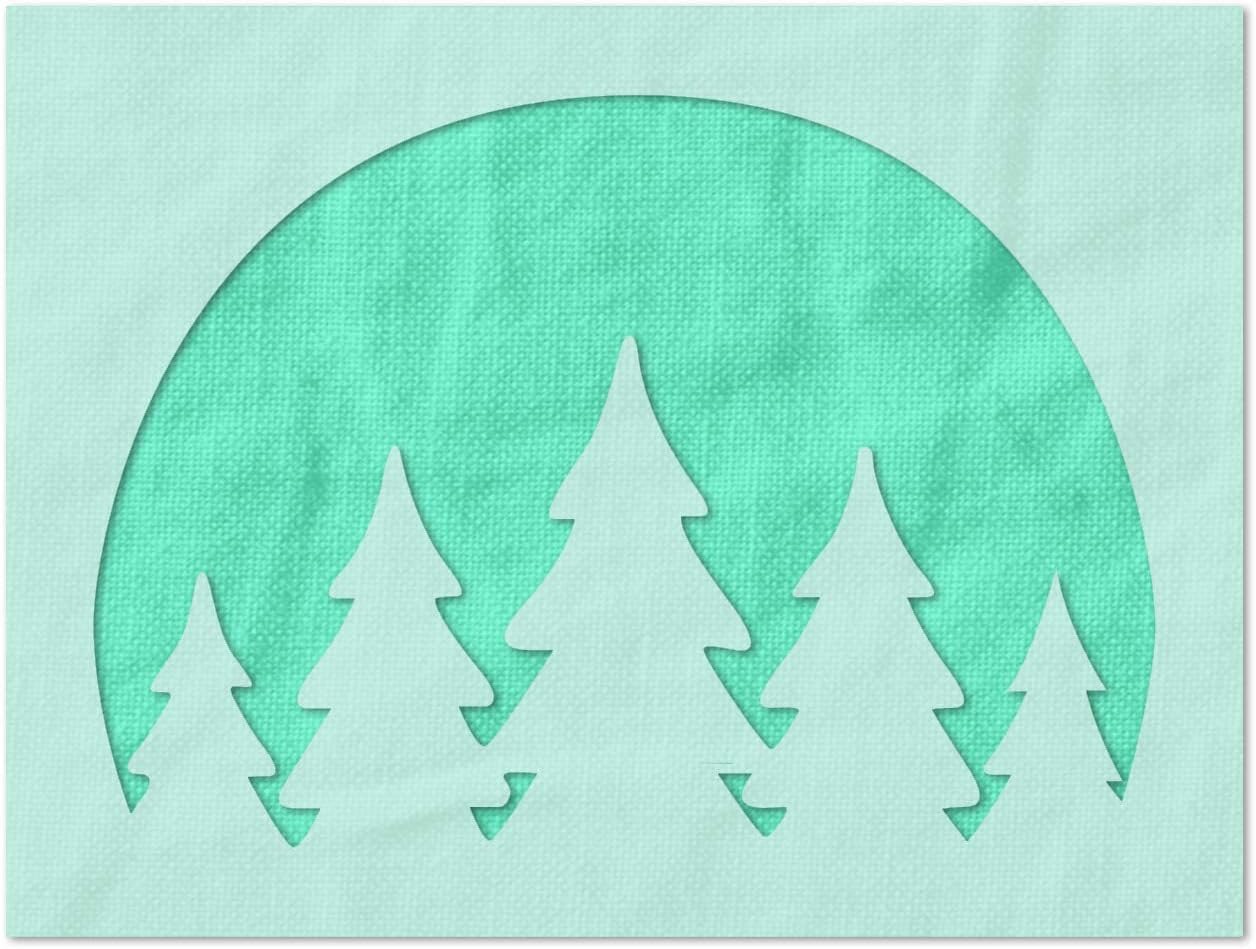Stencil Stop Tree Eight Schablone – wiederverwendbar für DIY-Projekte, Malen, Zeichnen, Basteln, 14 mm Mylar-Kunststoff (26,7 x 30,5 cm)