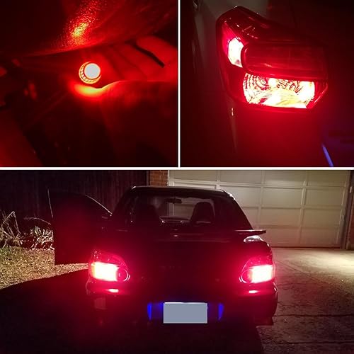 Miniatura 7 de 4 bombillas LED superbrillantes de 9-30 V 1157 2057 2357 7528 3014 54-EX chipsets con proyector para luces traseras, luces de freno, rojo brillante