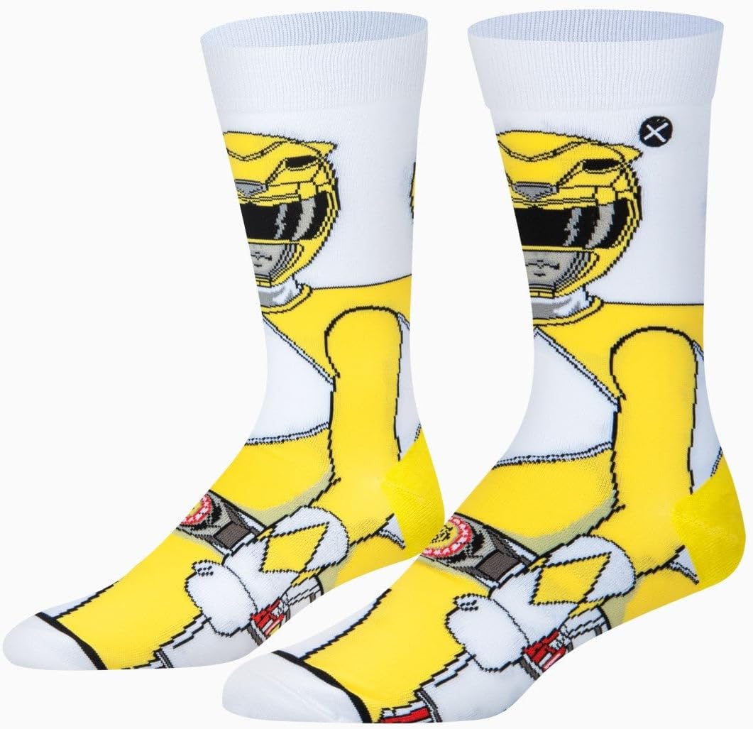 – Power Rangers Crew Socks for Men & Women – Colorful Superhero Gift for Fans, Birthdays, Holidays & More