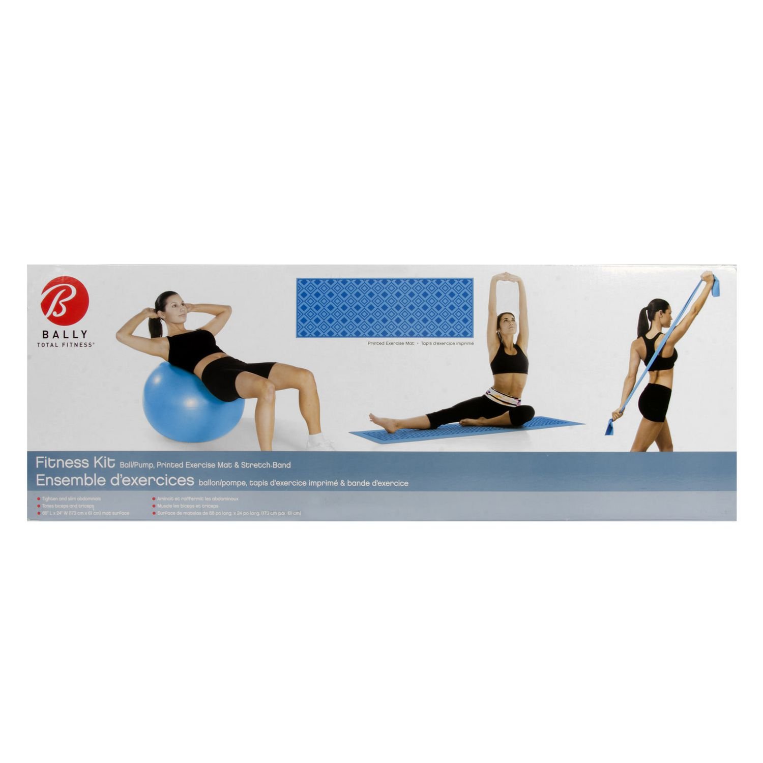 Bally Fitness And Yoga Wellness Kit 65cm Ball Pump Excercise