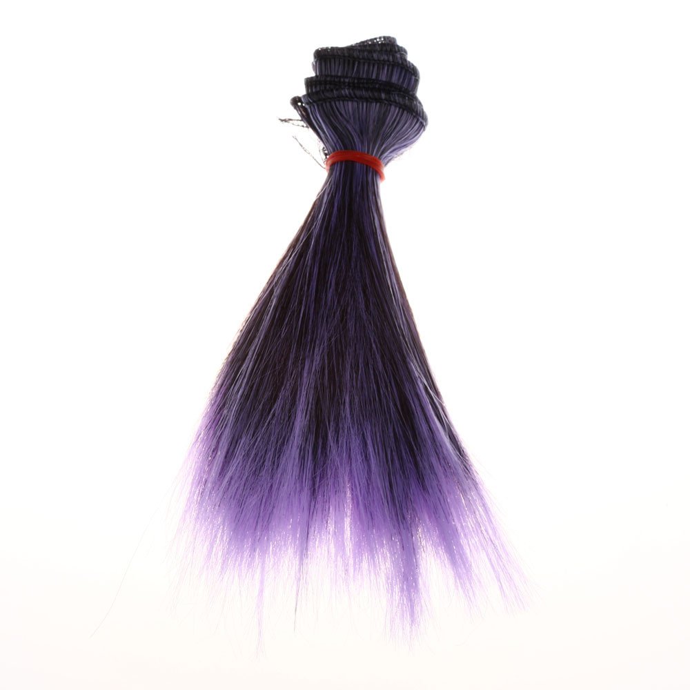 Mingfa Women Ladies Gradient Hair Wids Fashion 15 Cm Wholesale Straight Hair Hair DIY/BJD Wig Doll Cosplay Easter Party(A,Free)