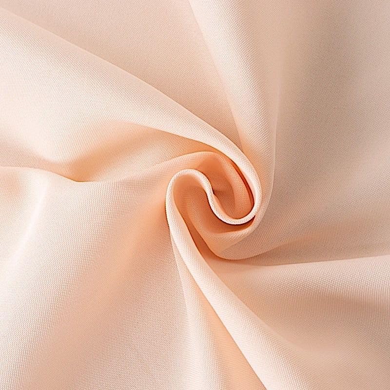 Miniatura 8 de Mantel redondo de poliéster prémium de 132 pulgadas, color rubor para bodas, fiestas, banquetes, recepciones, eventos, cocina, comedor