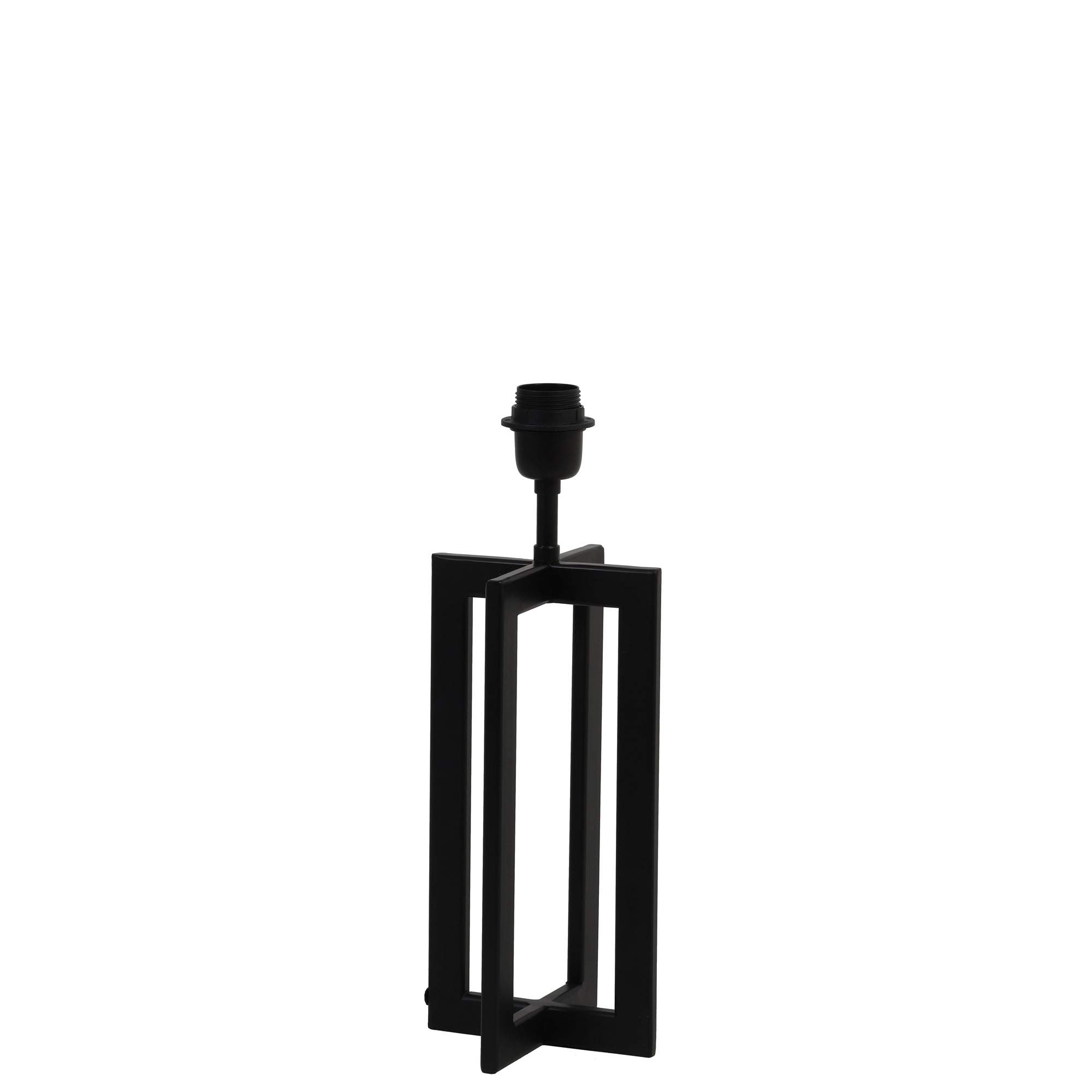 Light & Living Lampenfuß Mace - Schwarz - 15x35cm | Quadrat - Modern - Metall - Tischlampenfuß - Lampe Wohnzimmer & Schlafzimmer