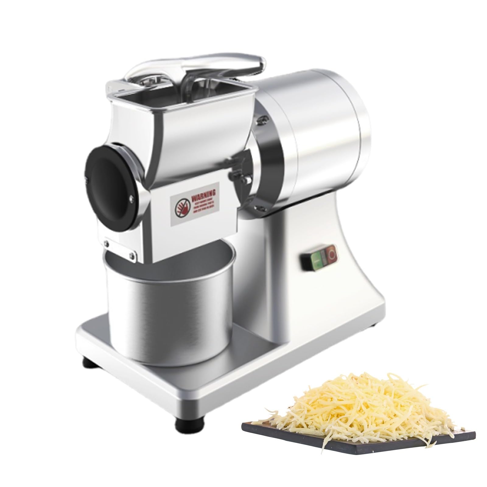Ralladora de Queso Eléctrica Profesional para Parmesano, Nueces y Chocolate - Molino Cocina Alúmina con Contenedor Inox