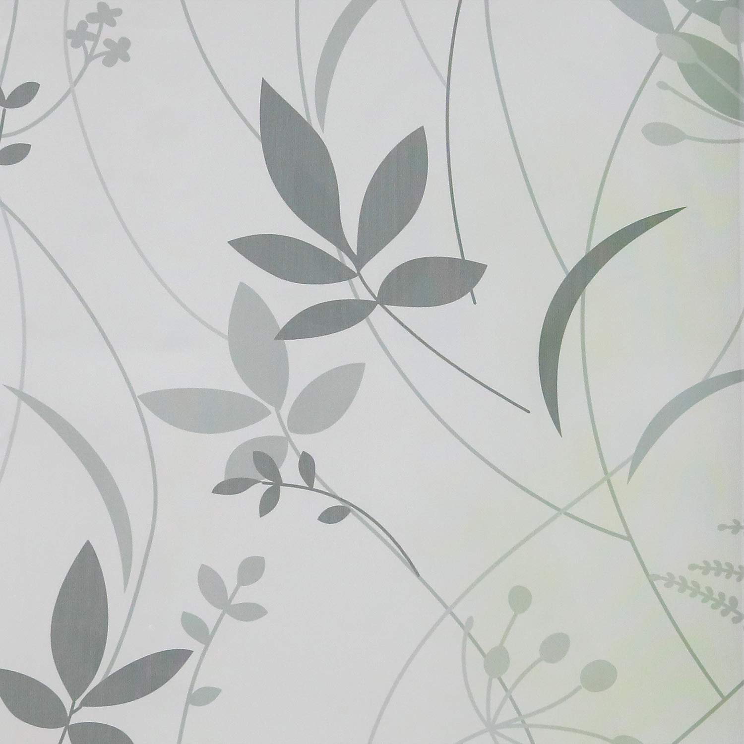 ESLIR Raffrollo ohne Bohren Raffgardine mit Ösen Blätter Muster 120x140cm | Weiß,Transparent,Gardinen mit U-Haken,Ösenrollo Modern,1Stück,Mit Hakenaufhängung,Bändchenrollo für Fenster innen