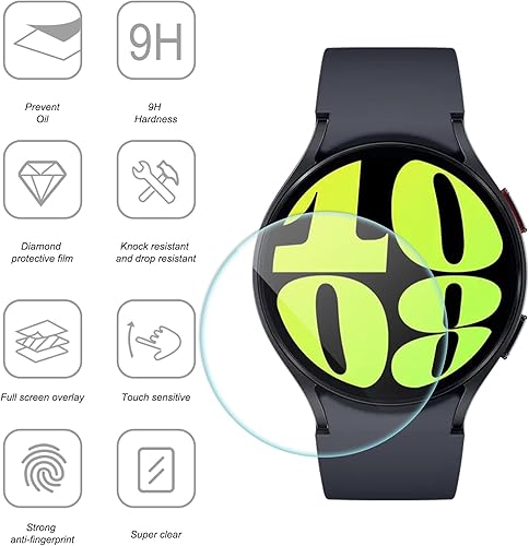 Miniatura 2 de OUTLET - Paquete de 4 protectores de pantalla compatibles con Samsung Galaxy Watch 65 de 1.732 in, protector de vidrio templado (1.732 pulgadas)