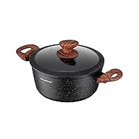FLORINA MASTER BLACK Casseruola in alluminio 24 cm 4L | Rivestimento antiaderente