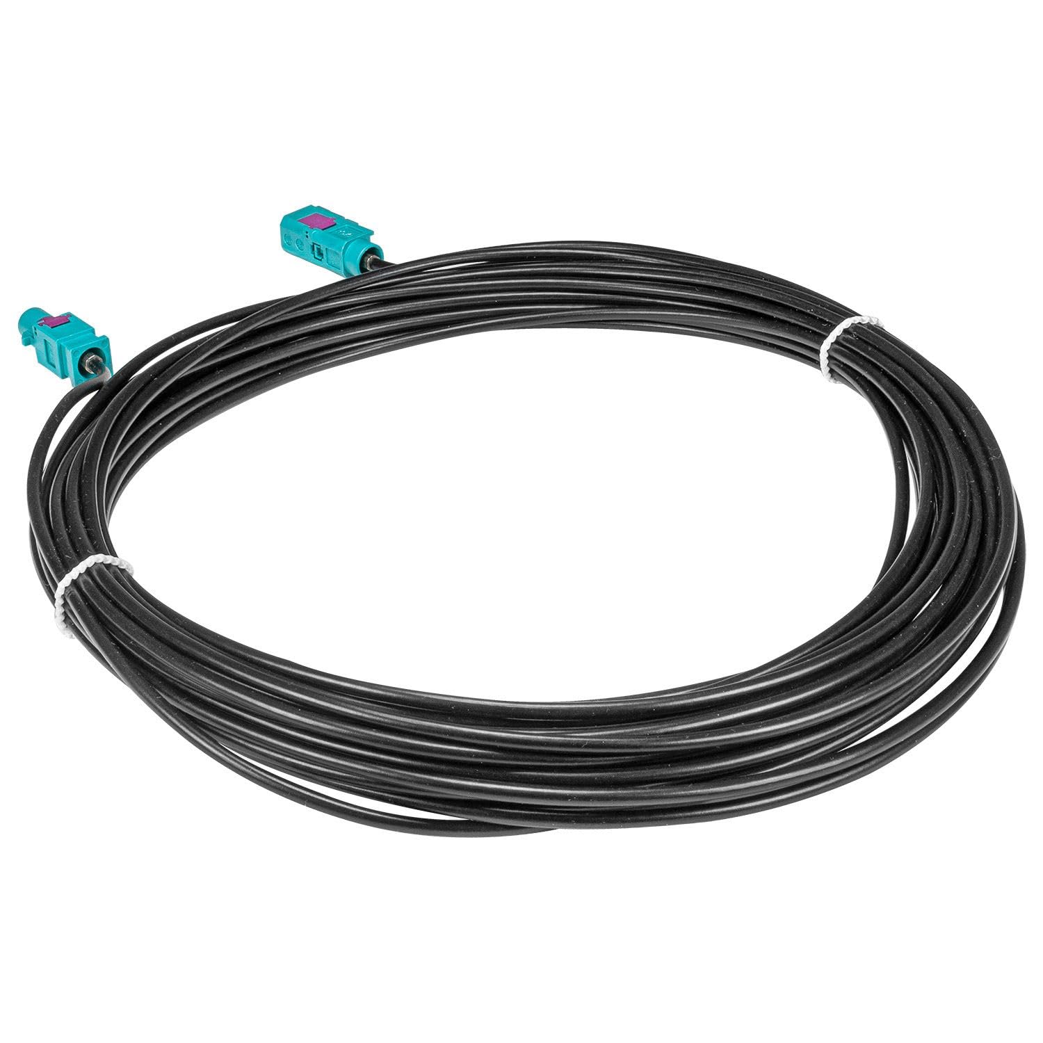 tomzz Audio 1600-028 Fakra Antennen-Verlängerung 10m 1000cm Fakra (F) Buchse auf Fakra (M) Stecker Kabel RG174 Typ Z codiert