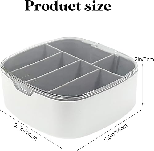 Miniatura 2 de Caja de gestión de cables de plástico de viaje portátil,Caja organizadora de cables de datos,Caja organizadora de electrónica clara,Organizador de