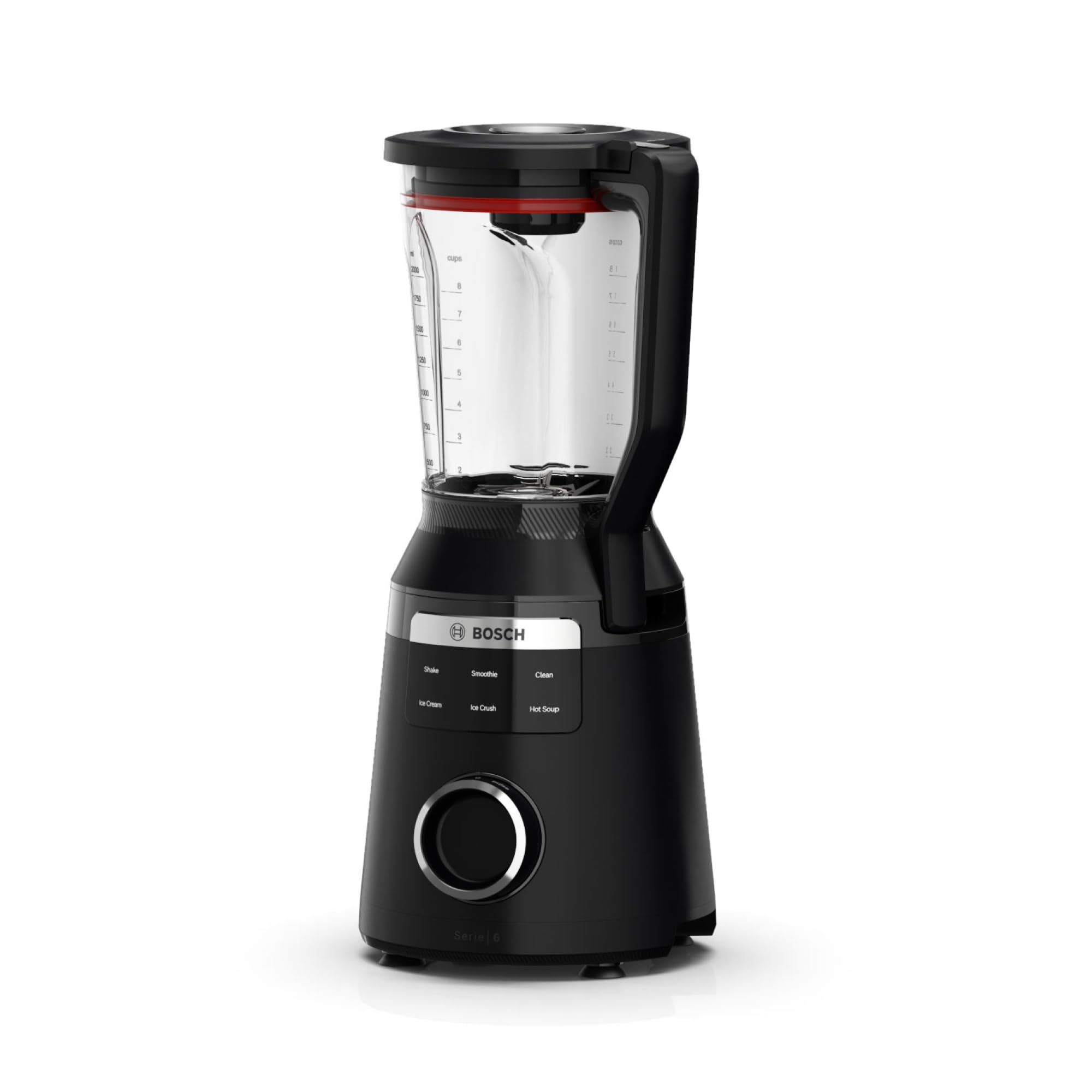 Bosch MMB6652B Frullatore, 1800 W, 6 Lame in Acciaio Inox, Caraffa 3L, Nero | Frullatore VitaPower Serie 6, Potente, 45.000 giri al min, 6 Programmi Automatici, Pulizia Automatica, Made in Europe