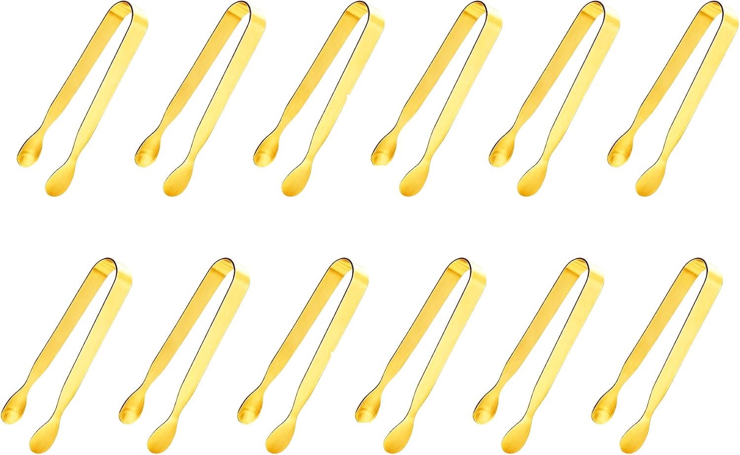 12PCS Ice Tongs Mini Sugar Tongs, Stainless Steel Tiny Kitchen Tongs