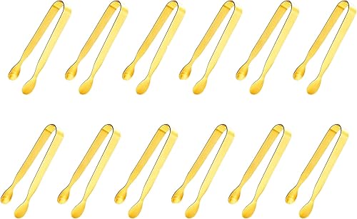 Miniatura 7 de Pinzas de hielo para cubos de azúcar, paquete de 6 mini pinzas de acero inoxidable para aperitivos, cafeterías y fiestas de té (6 unidades)