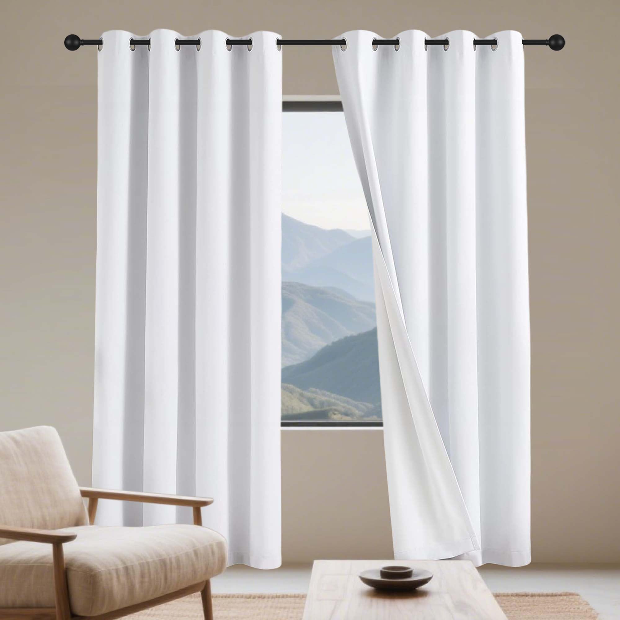 Rideaux isolation thermique opaques 200x210 decoration maison salon