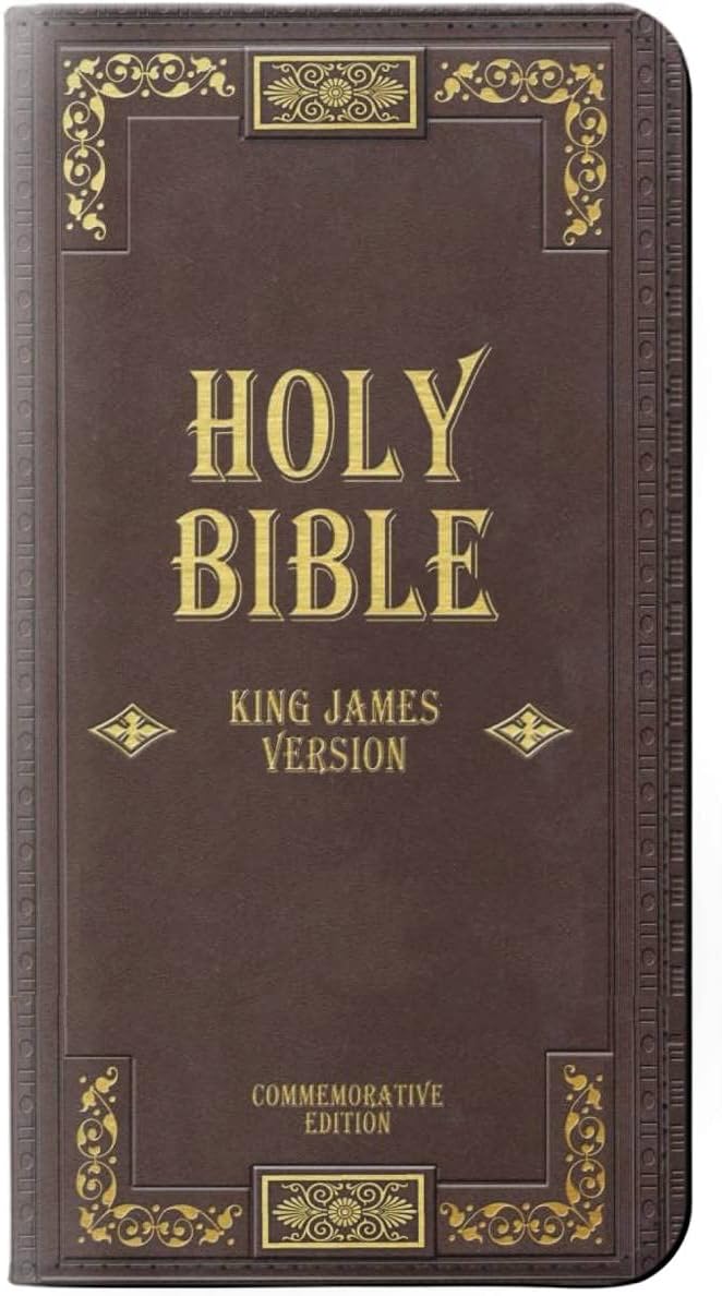 RW2889 Holy Bible Cover PU Leather Flip Case Cover for Motorola Moto G 5G (2024) Multicolor