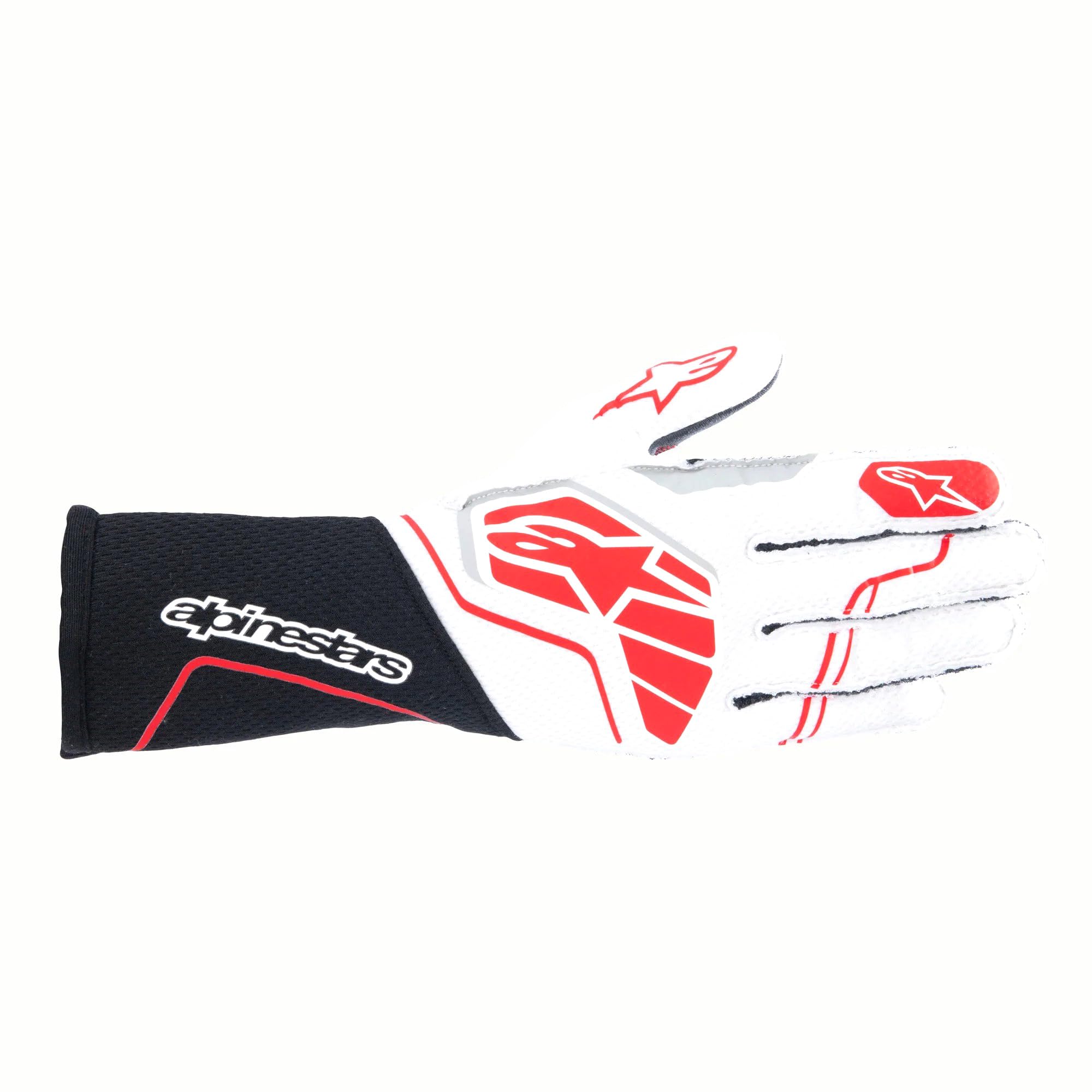 Alpinestars Tech-1 ZX V4 Gloves FIA8856-2018 SFI - Small - Black White Red 3550224-123-S