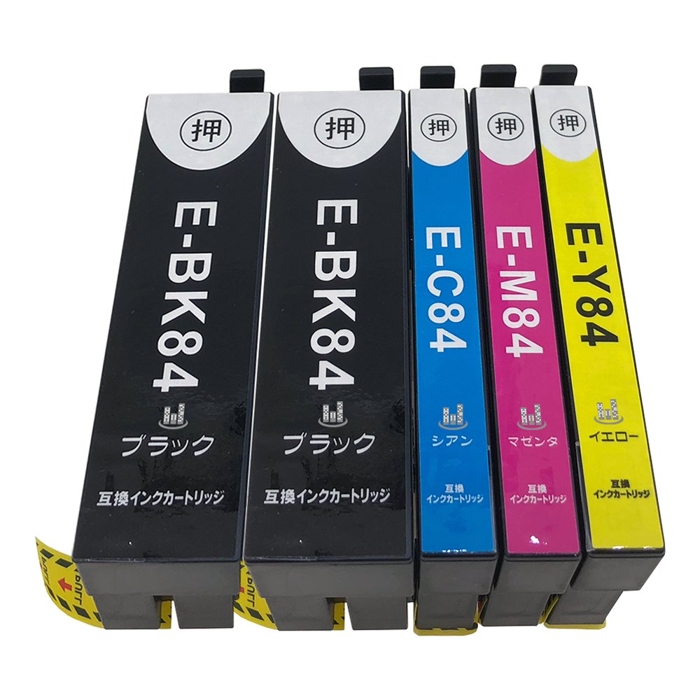 Amazon.co.jp: IC4CL84 (IC84)BK×2/C/M/Y 5本セット [エプソン用