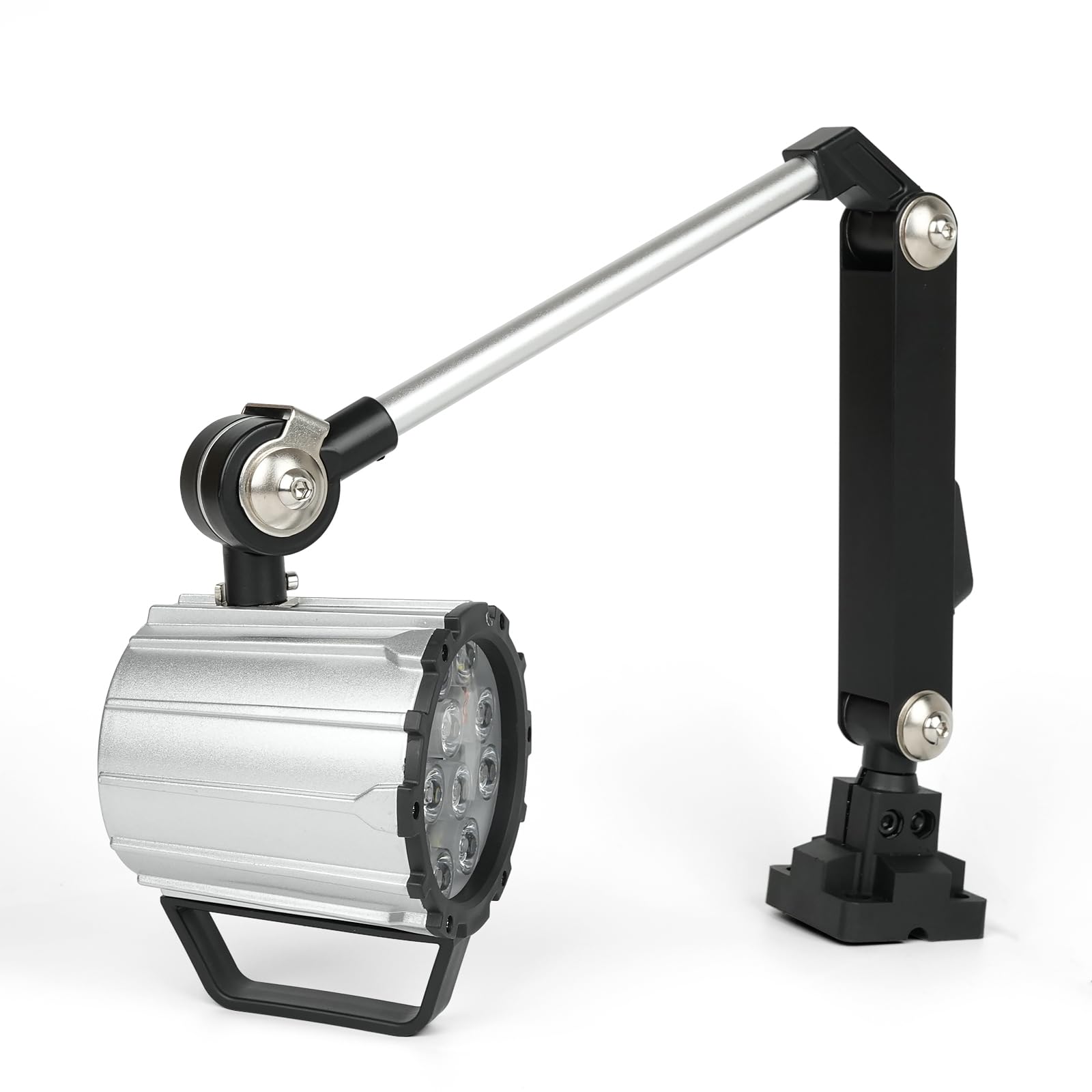 Maschinenleuchte, 18 W, 1800 Lumen, LED, Aluminium, grau, industriell, IP66 wasserdicht, 140 cm Kabel, 110–220 V