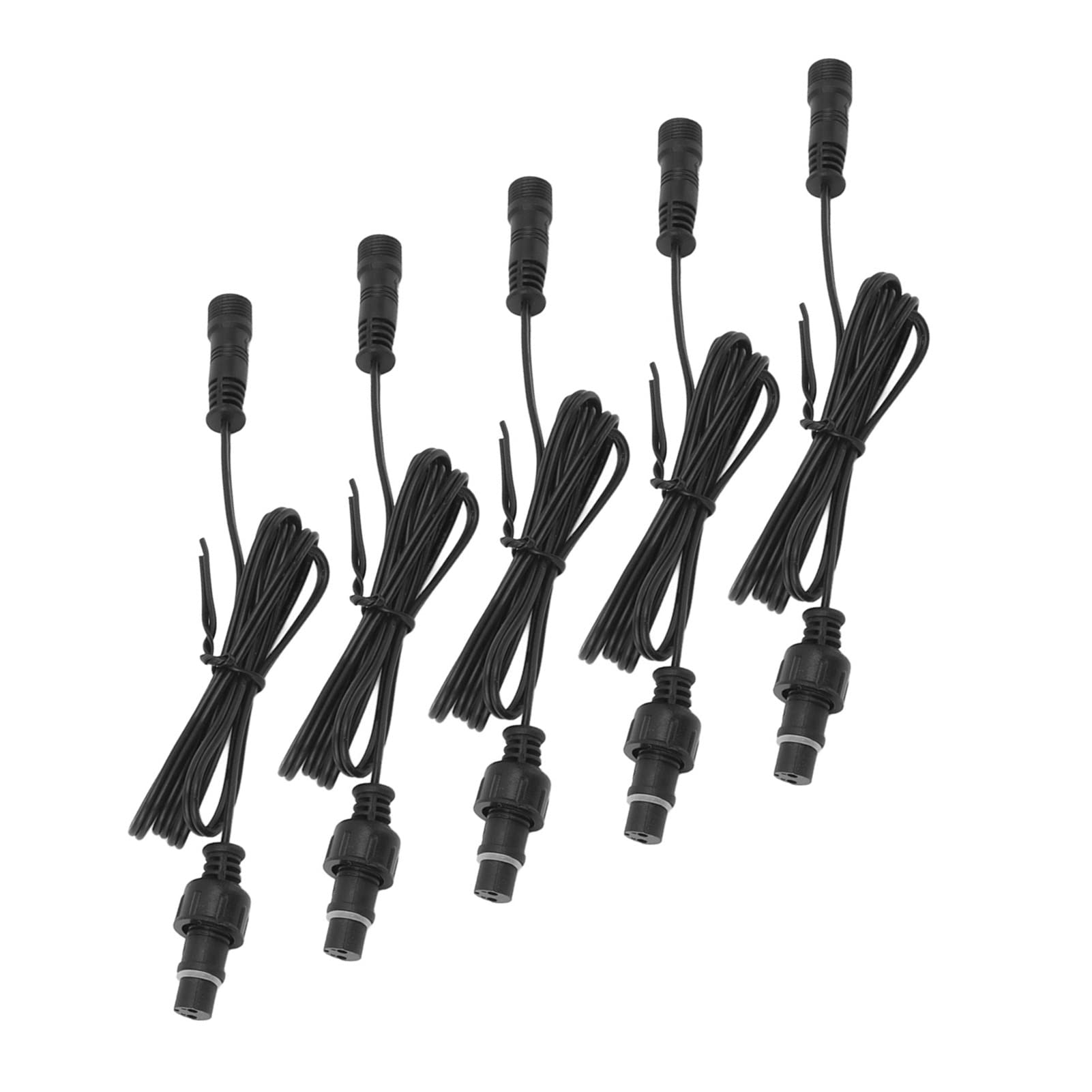 5Pcs 3.3 Ft Outdoor Extension Cord for Garden Lights Deck Lights - IP67 Waterproof 2-Pin Male to Female Connector Cable