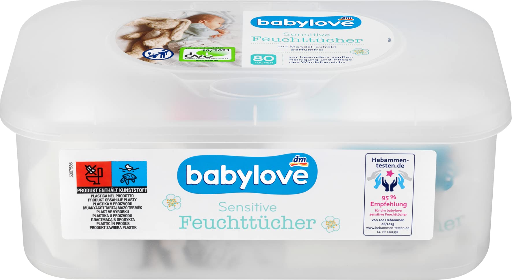 Babylove Artikel (960 Tücher (12x80St), Babylove Feuchttücher sensitive Box)
