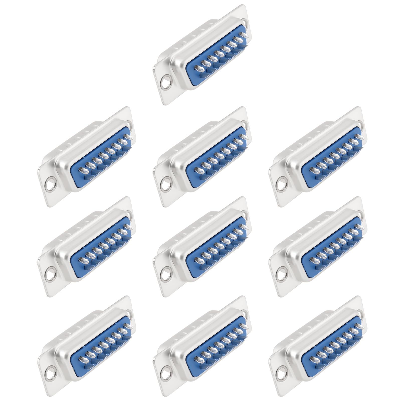 SG Store 10pcs 2 Row 15-Pin Male Socket Connector DB15 D-Sub Connector For Automatic Control Unit, Male Connector