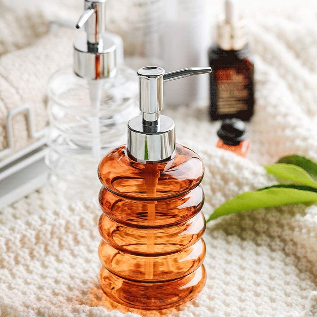 Nachfüllbare Seifenspender Glas-Seifenspender mit Abnehmbarer Pumpe, nachfüllbarer Handseifen-Lotionspender, klare Lotionsflasche für Küche, Badezimmer, 10 oz Für Küchenbad