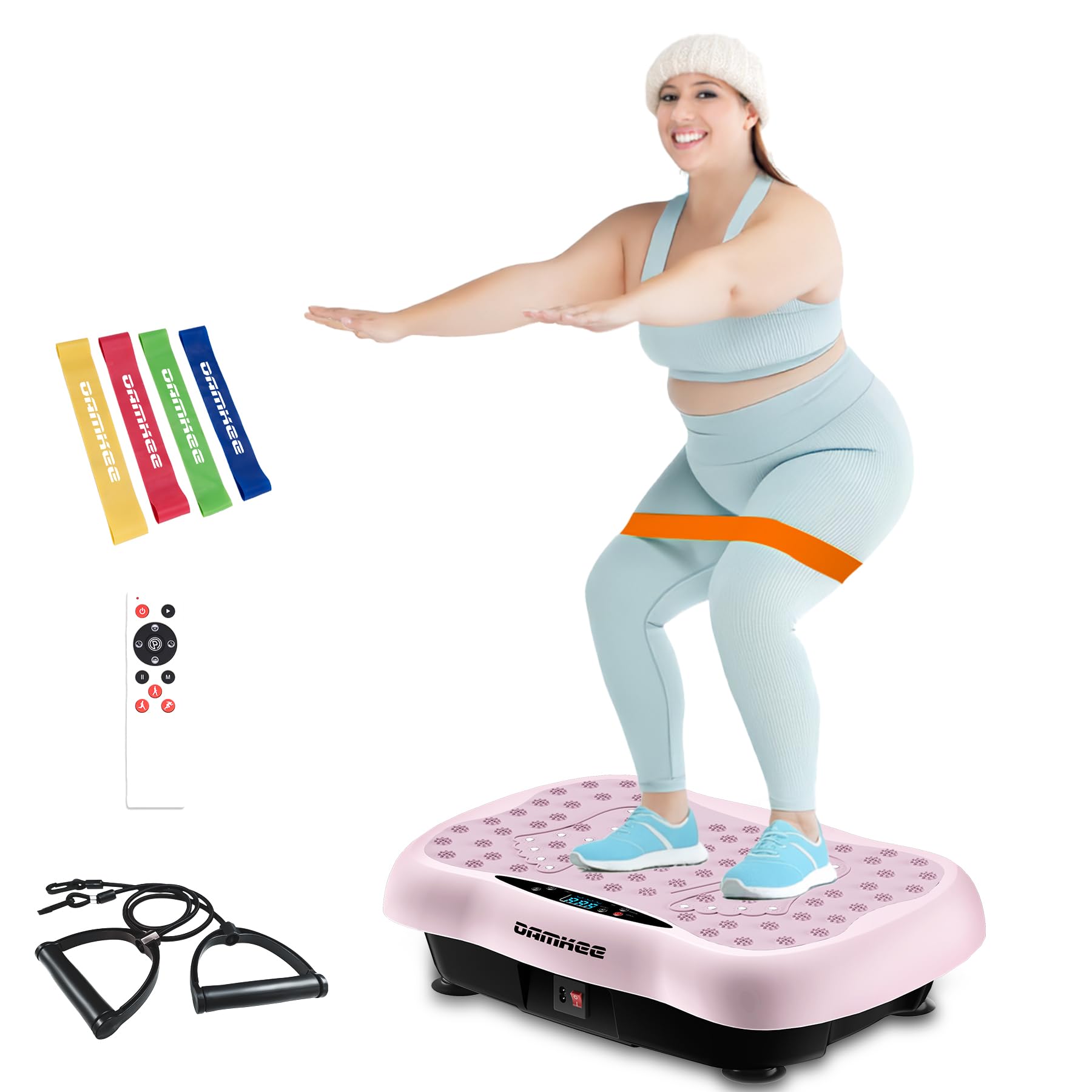 Vibration Plate Exercise Machine, Vibration Plateform for Lymphatic Drainage, Whole Body Workout Vibrate Fitness Board for Weight Loss Shaping Toning, Home Gym Equipment