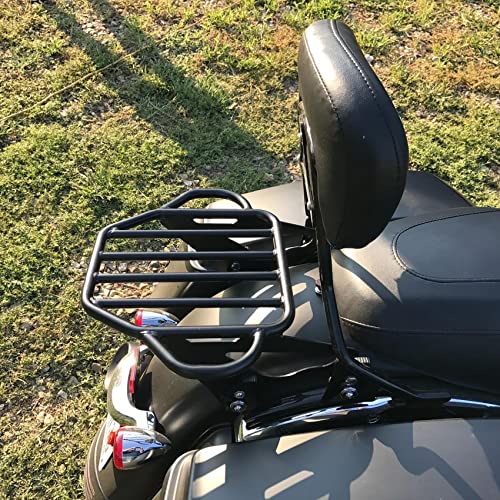 Xfmt Motorcycle King Detachable Two-Up Luggage Rack For Harley Touring Road King Street Glide Road Glide Electra Glide 2009-2023, Flat Black #TOP5