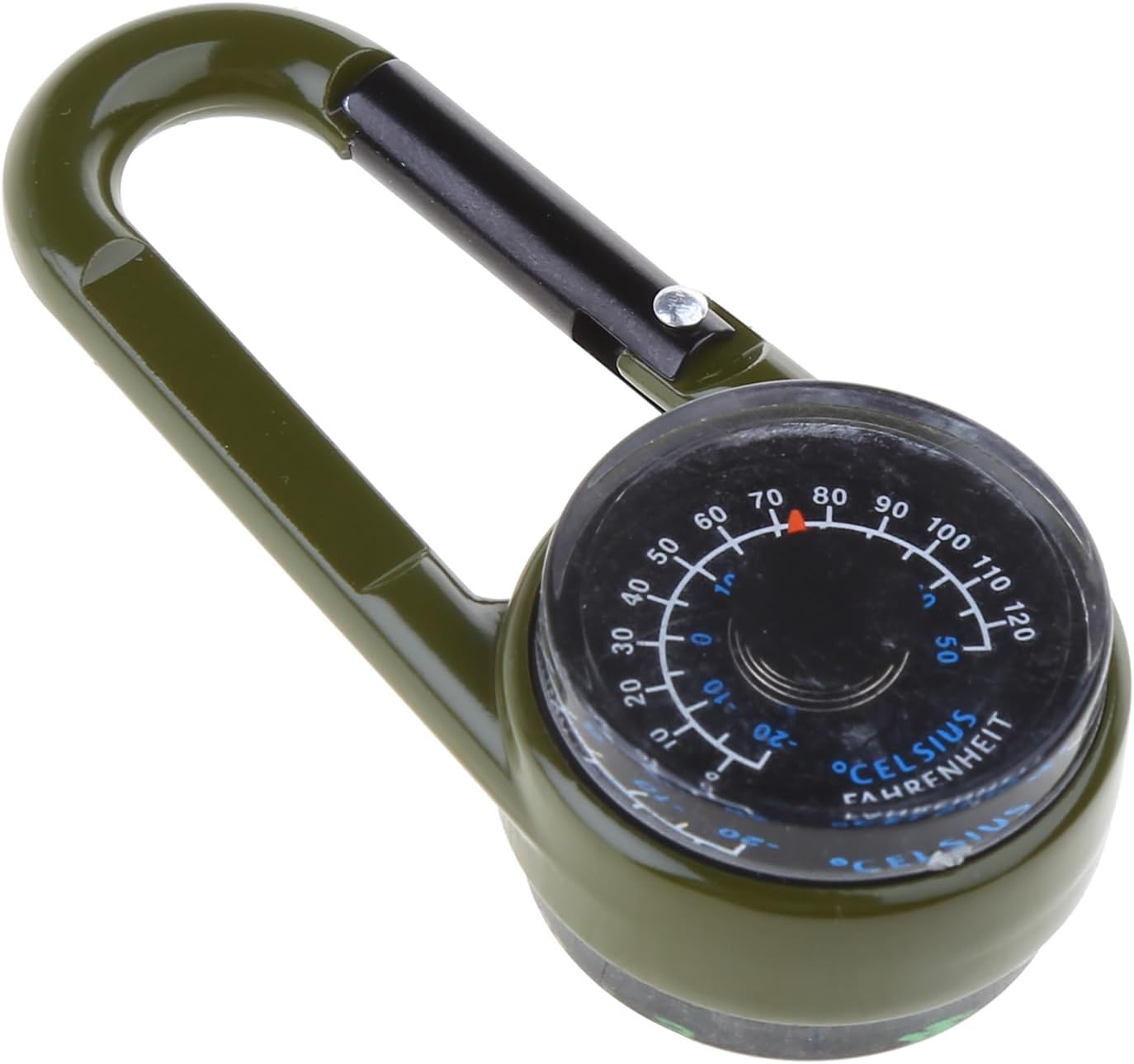 Outdoor Multifunctional Hiking Metal Carabiner Thermometer Keychain