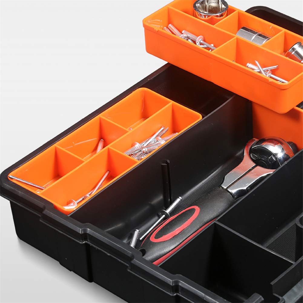 16 Compartments Hardware Box Storage Portable Plastic Small Parts ...