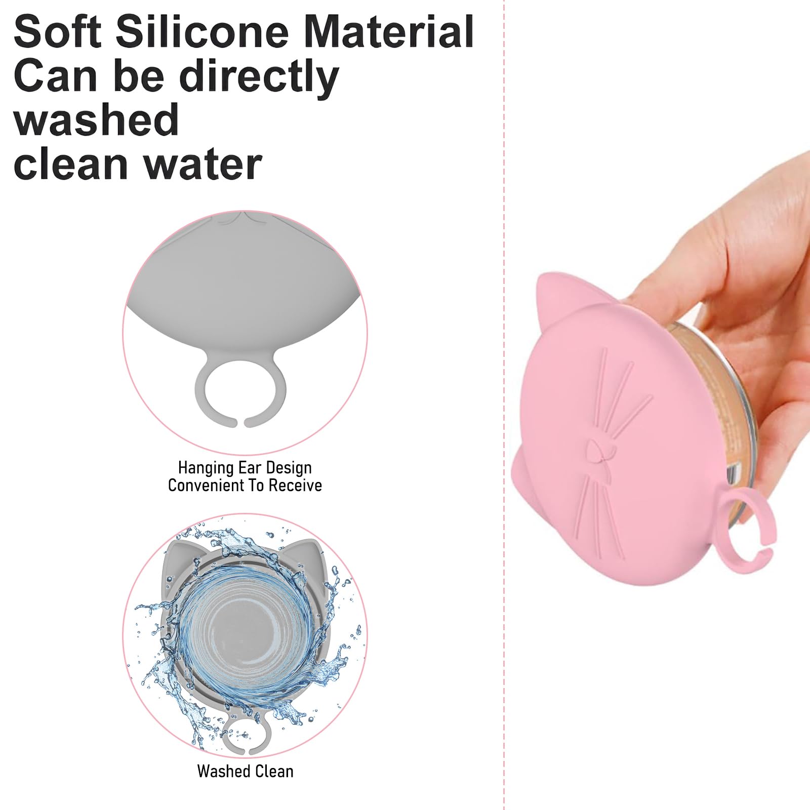 Coperchi In Silicone Per Scatolette Cibo Animali - Set 4 Pezzi Con Cucchiaio, Adatti A Lattine Diverse - Foto 6
