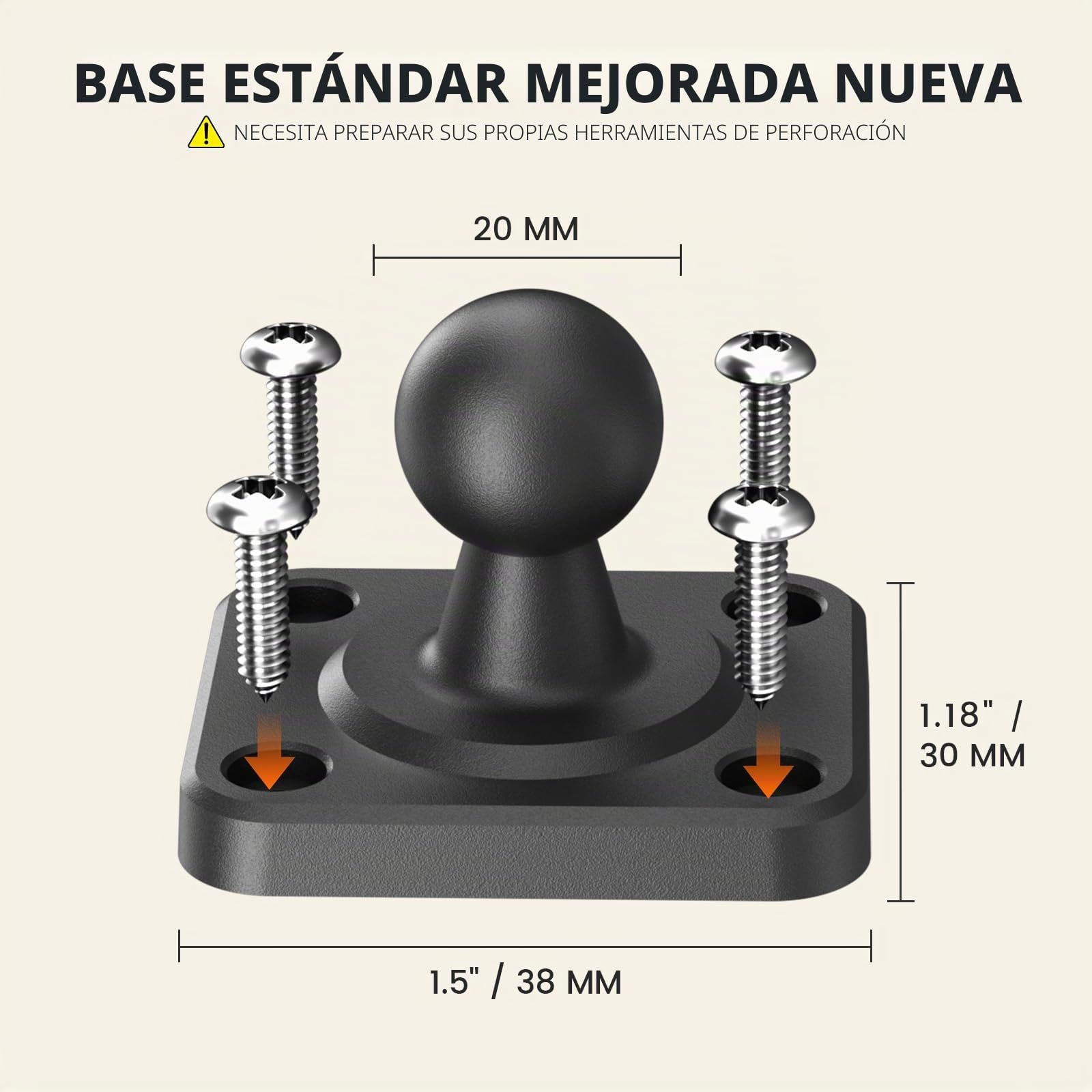 OHLPRO Soporte Tablet Coche Salpicadero, Soporte para iPad Coche para Camione Cocina Pared Escritorio, Compatible con 5-13" iPad Pro Mini Air iPhone 17 Galaxy Tab Kindle Fire Switch, Rotación de 360°
