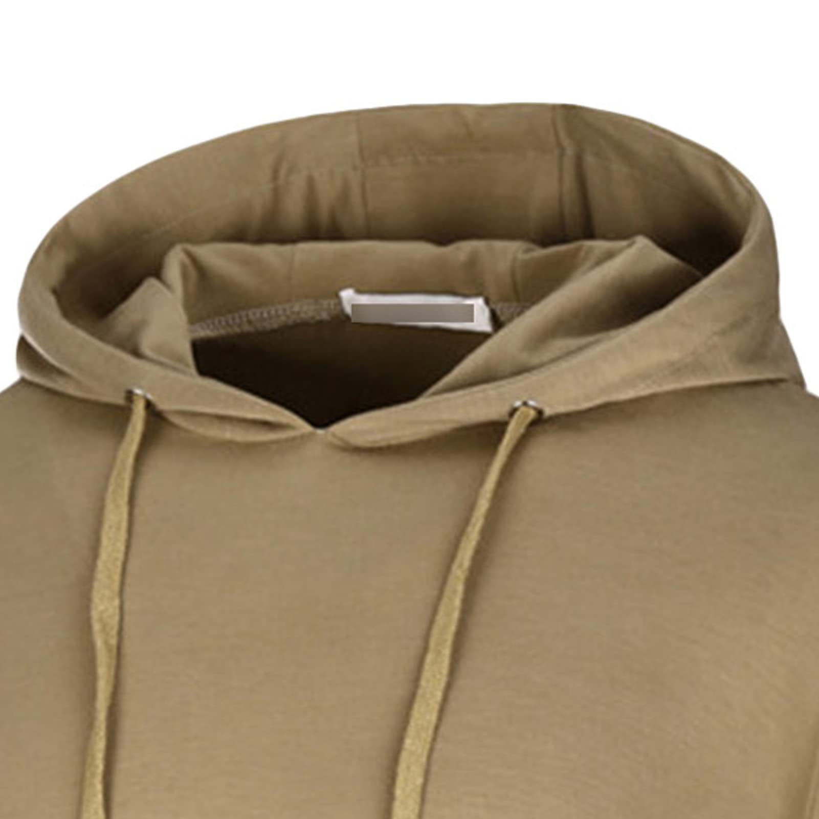 Maiyifu-GJ Men's Slim Fit Short Sleeve Hoodies Lightweight Gym Hooded T-Shirts Casual Camo Workout Hoodie Pullover Top (Khaki,3X-Large)