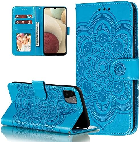 EYZUTAK Case for Samsung Galaxy S10 Plus, Premium Flip Wallet Phone Case PU Leather Mandala Embossed Design Shockproof Cover with Kickstand Card Holder Protective Case - Purple
