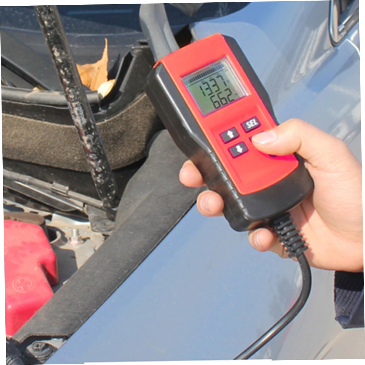 Tester Batteria Auto 12v Materiale Abs e Rame Protezione e Risposta Rapida Compatibile Batterie da 7 a 15v per Analisi e Manutenzione Efficiente