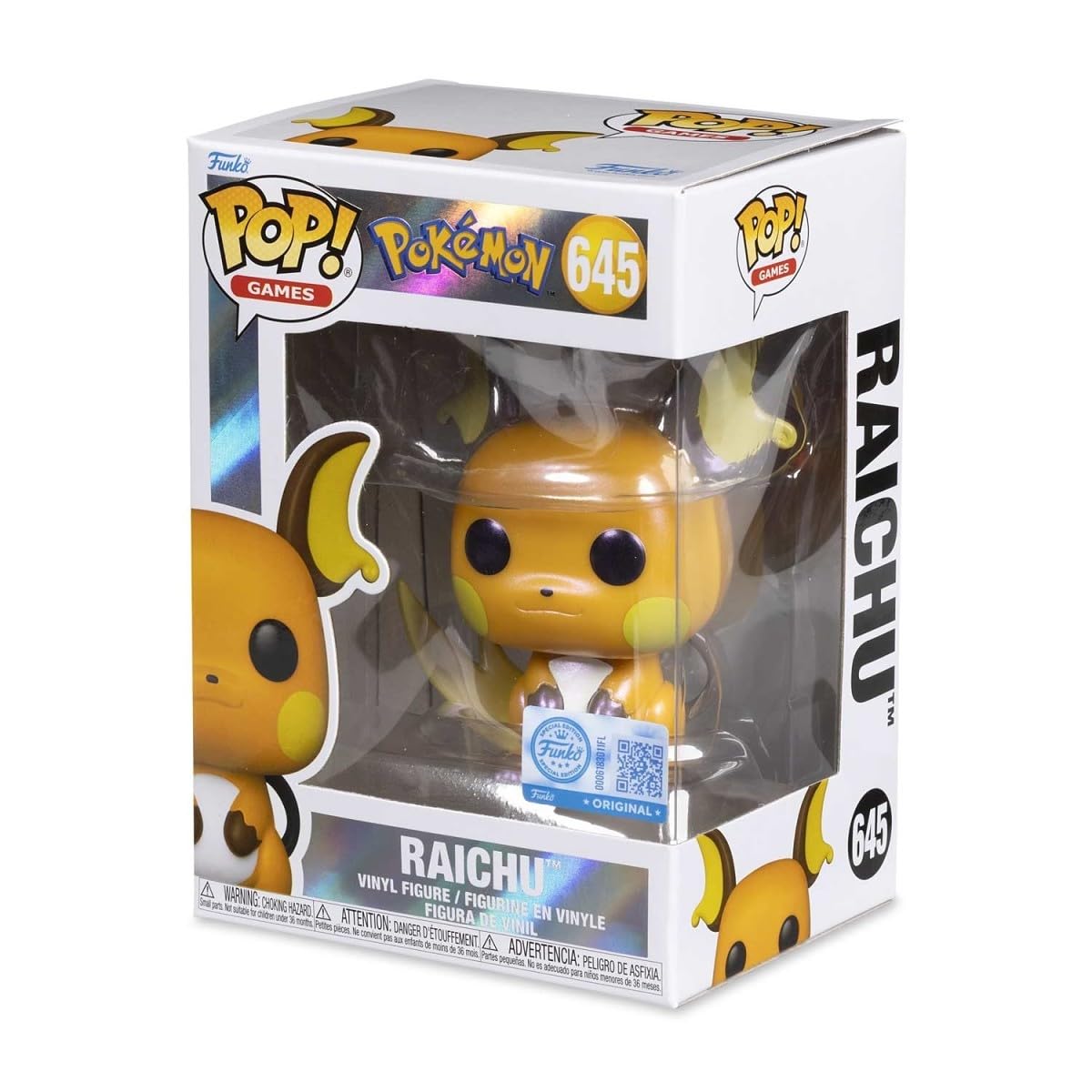 Funko Multicolor Pop! Games: Pokémon - Raichu (Pearlescent Special Edition) #645