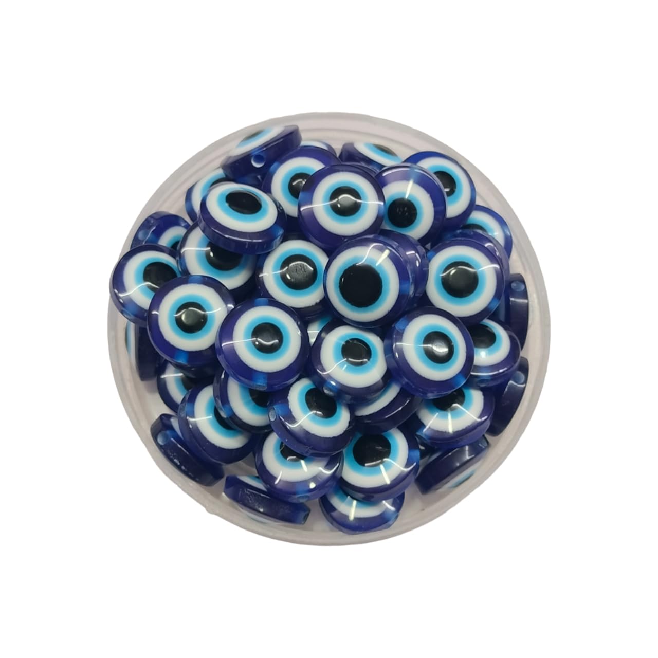 Jaipri Navy Blue Round Flat Acrylic Nazar Evil Eye Beads for Jewellery Making, Bracelet, Necklace, DIY, Crafts Work (20 Pcs, 11 mm) (B0CG9KHK4H) Amazon Price History, Amazon Price Tracker