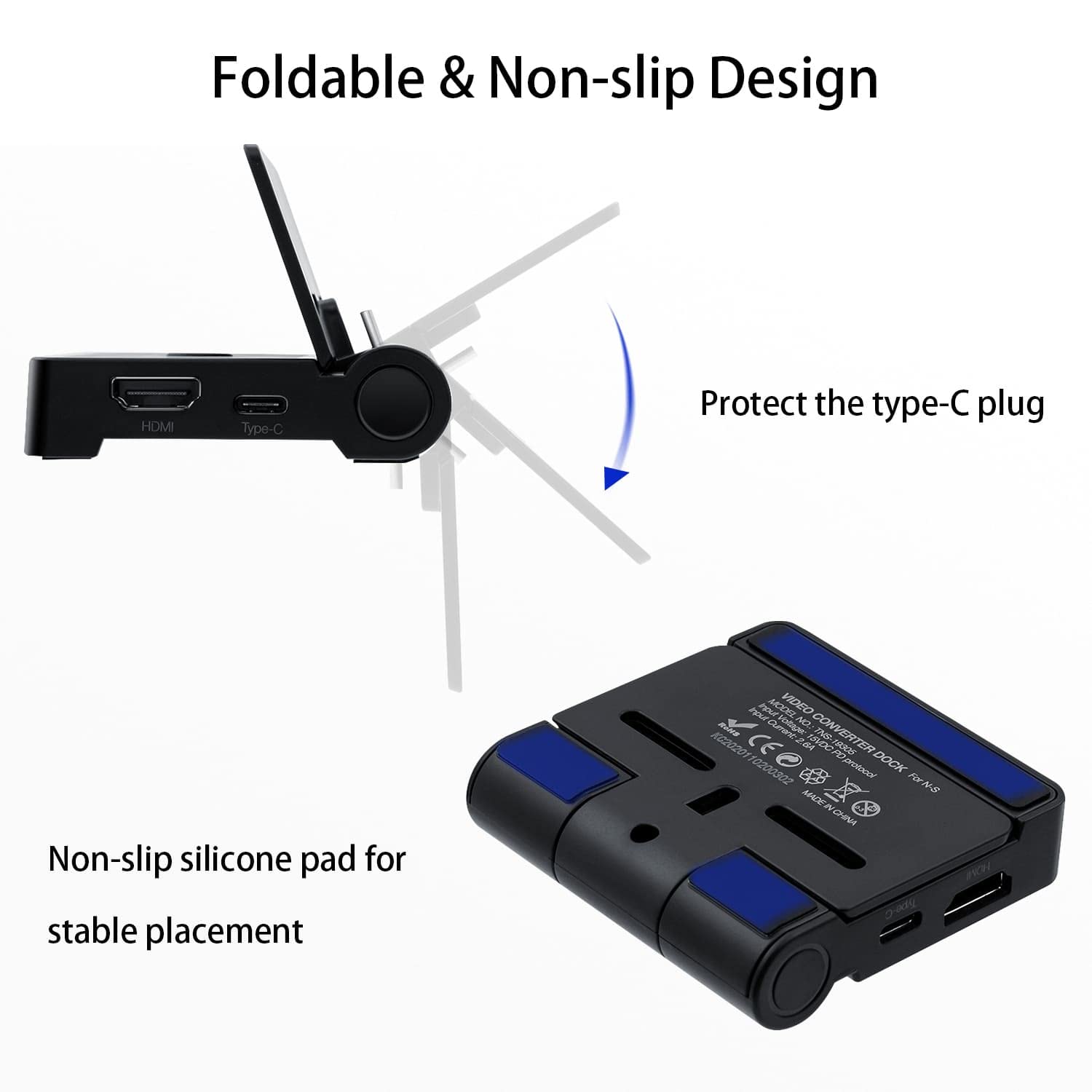 Wigearss Chargeur Dock Station d'accueil TV pour NS Switch/Switch OLED avec Adaptateur Type C vers HDMI Port USB 3.0