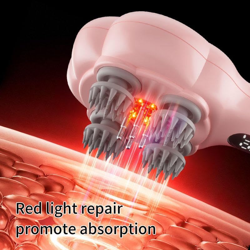 Image of SEAHELTON 2026 Uprgraded Handheld Electric Scalp Head Massager Red Light Heating with Companion Pain Relief & Relaxing Features