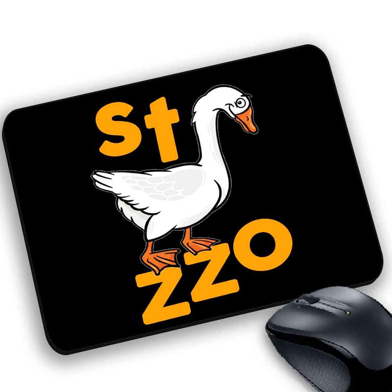 Tappetino Mouse pad scherzo divertente sticazzi fashion griffe bianco